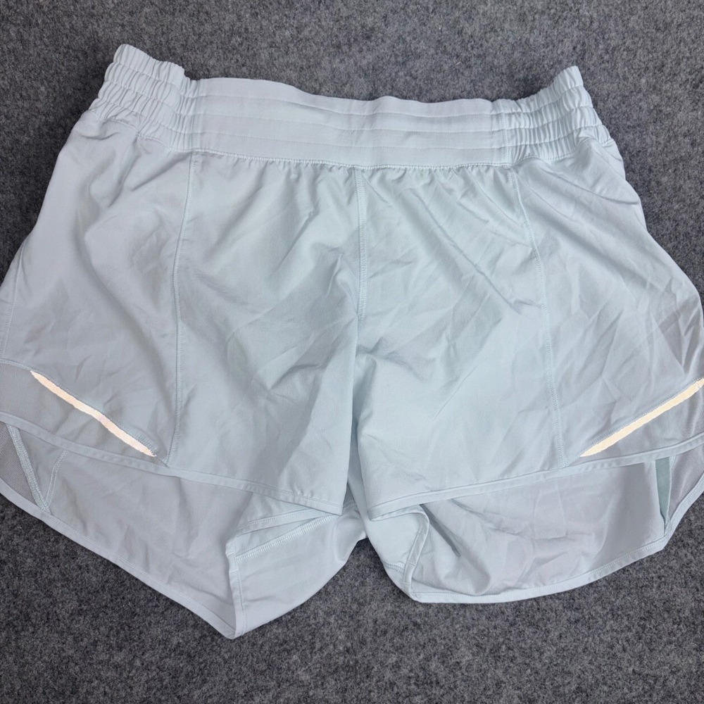 Lululemon Hotty Hot High Rise Shorts Womens 12 Mint Green Lined Athletic Running
